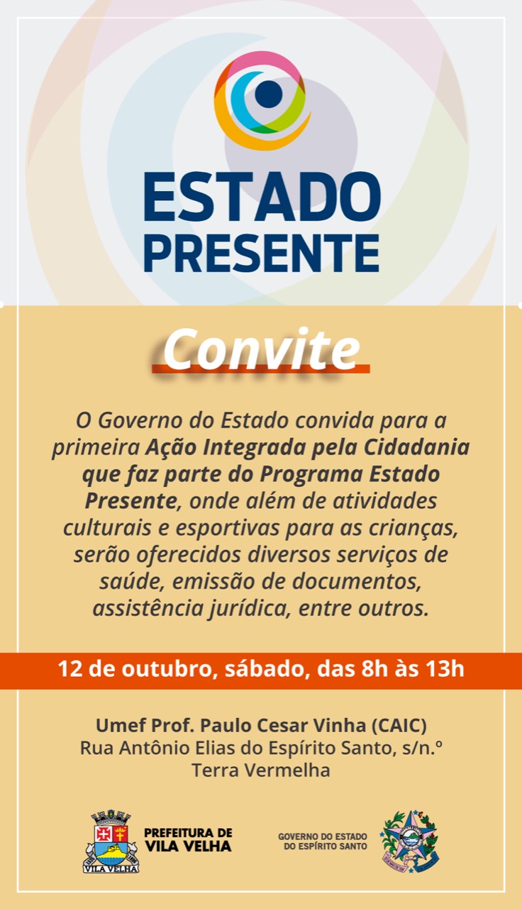 convite Ação Integrada pela Cidadania - Terra Vermelha