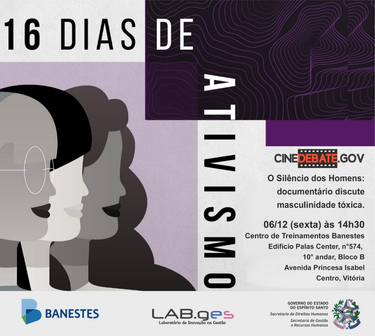 convite cinedebate 16 dias