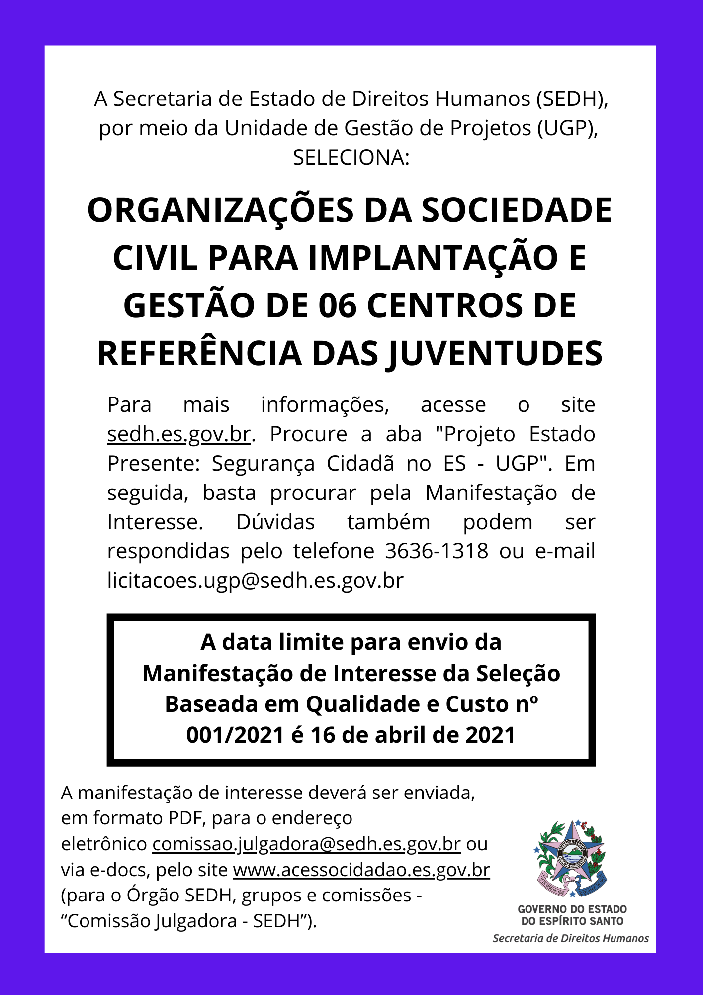 A Secretaria de Estado de Direitos Humanos (SEDH) - -1