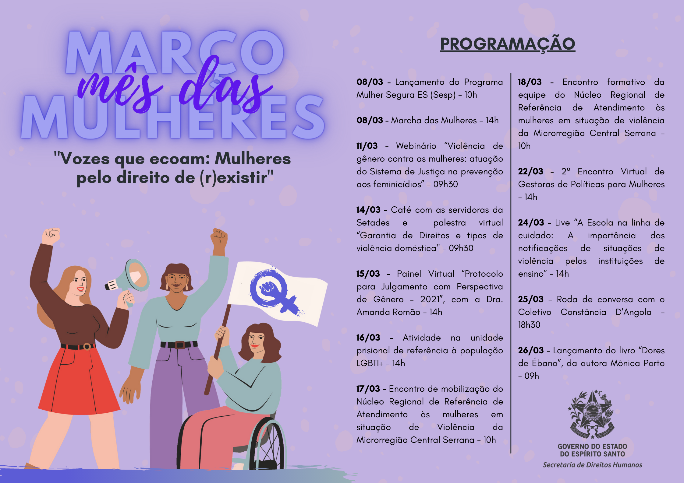 Programação - Mês das Mulheres